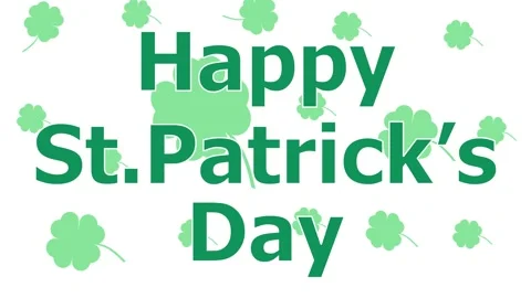 Clover pattern, patricks day illustration background Stock Footage 150034770