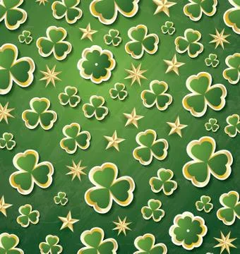 Clover Pattern for St. Patrick's Day. Stock Illustration