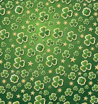 Clover Pattern for St. Patrick's Day. Stock Illustration