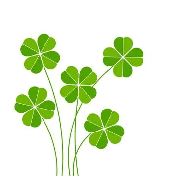 Clover plants spring background. Vector illustration. Stock Illustration