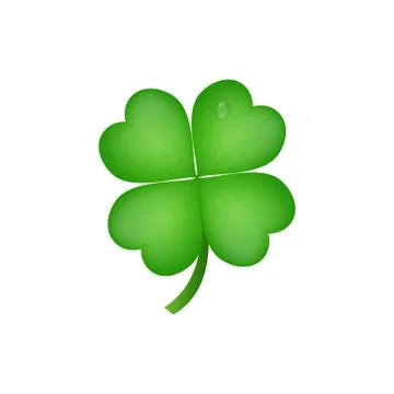 Clover. Realistic four leaf clover for Saint Patrick's Day 스톡 일러스트