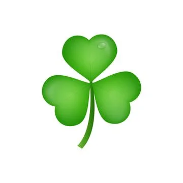 Clover. Realistic three leaf clover for Saint Patrick's Day Stock Illustration