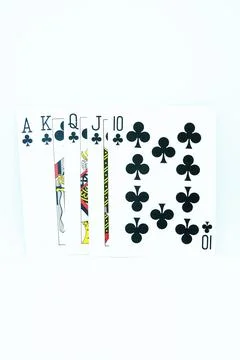 Clover Royal Flush (All the same suit, sequence A-K-Q-J-T) 写真素材