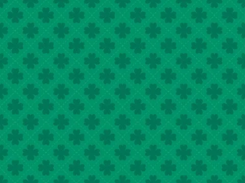 Clover seamless pattern on green background. Happy St. Patrick's Day. Backgro イラスト素材