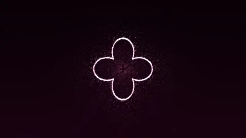 Clover-shaped gradient with subtle particle motion Stock Footage 329306431