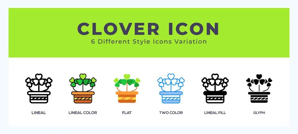 Clover symbol. vector icon symbol. logo illustration. vector graphics Stock Illustration