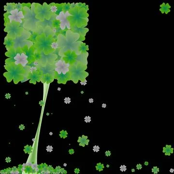 Clover tree clover tree, abstract art illustration Copyright: xZoonar.com/... Stockfoto's