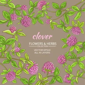 Clover vector frame Illustrazione stock