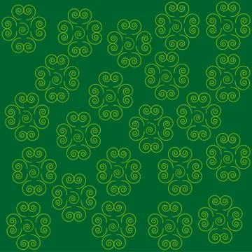 Cloverleaf on green background Stock Illustration