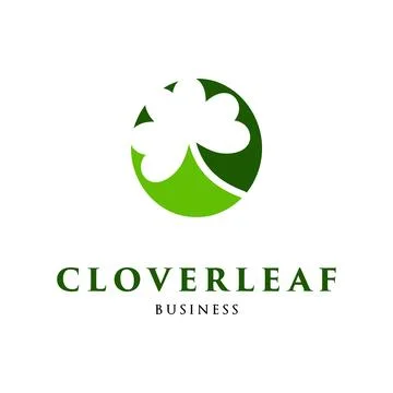 Cloverleaf Icon Logo Design Template Stock Illustration