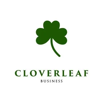Cloverleaf Icon Logo Design Template Stock Illustration