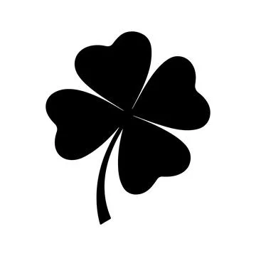 Cloverleaf icon silhouette vector on white background Stock-Illustration