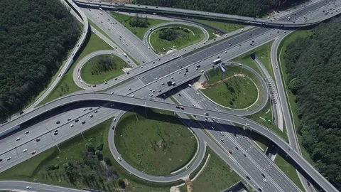 Cloverleaf Interchange Stock Footage 77080977