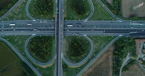 Cloverleaf interchange Stock Footage 115697020