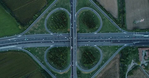 Cloverleaf interchange Stock Footage 115697028