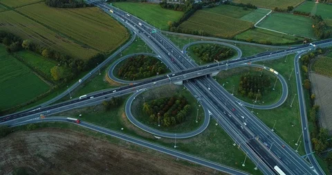 Cloverleaf interchange Stock Footage 115697108
