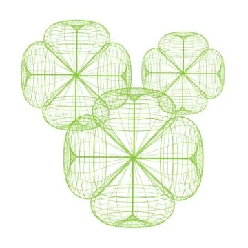 Cloverleaf isolated on white background Stock Illustration