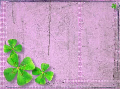 Cloverleaf postcard Stock Illustration