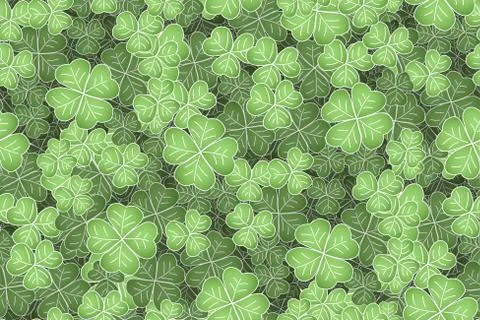Cloverleaf Repeatable Background Stock Illustration
