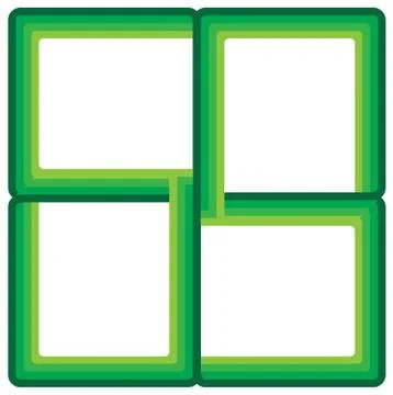 Cloverleaf of retro colors Illustrazione stock