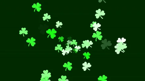 Clovers continuously shoot towards the screen (High Definition 1080p) Stock Footage 63800
