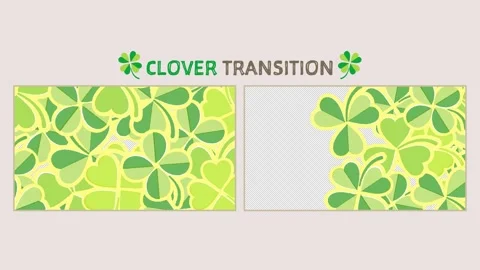 Clovers illustration transition set 動画素材 310588804