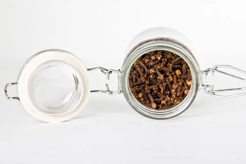 Cloves in a jar Stock Photos