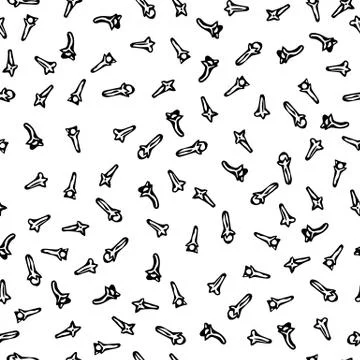 Cloves Seeds Seamless Endless Pattern. Seasonal Food Background. Spice and Stock Illustration
