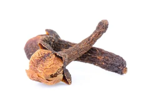 Cloves on white background Stock Photos