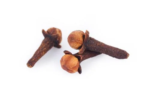 Cloves on white Stock Photos