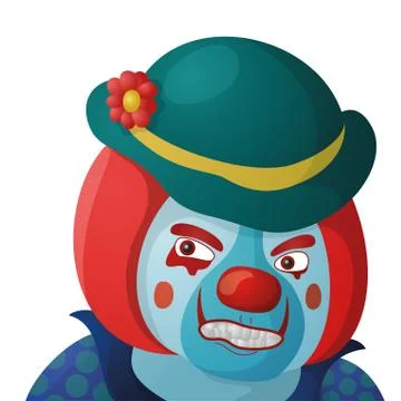 Clown angry Stock Illustration