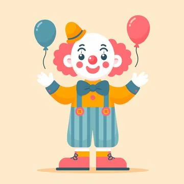Clown with balloons Иллюстрация
