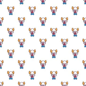 Clown with big eye pattern Stock Illustration