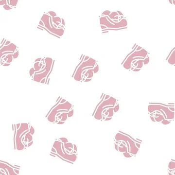 Clown boot and hat glyph vector seamless pattern Illustrazione stock