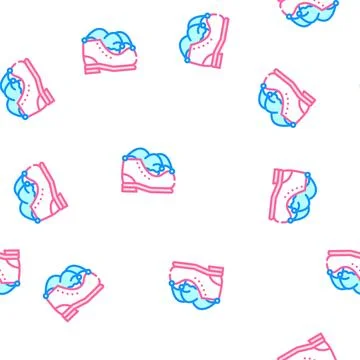 Clown boot and hat vector seamless pattern 스톡 일러스트