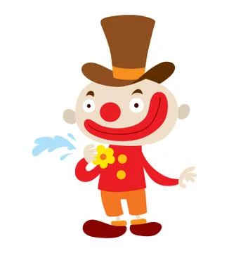Clown character vector cartoon Stock Illustration