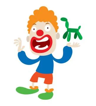 Clown character vector cartoon Stock Illustration