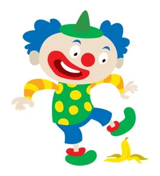 Clown character vector cartoon Stock Illustration