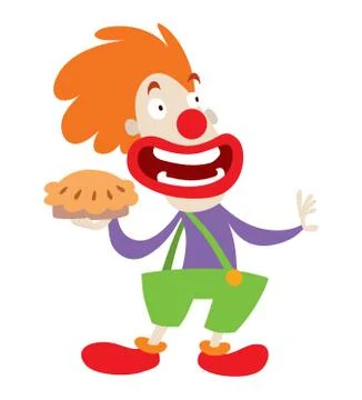 Clown character vector cartoon Stock Illustration