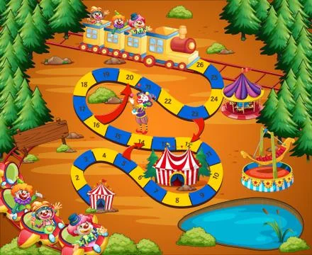 Clown circus game 스톡 일러스트