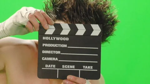 Clown with clapboard 1 Stock Footage 452884