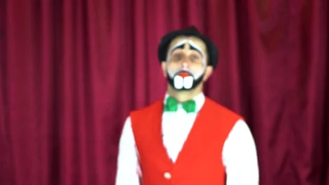 Clown with a clapperboard Stock-Footage 85017300