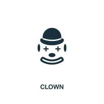 Clown creative icon. Simple element illustration. Clown concept symbol design Stock Illustration