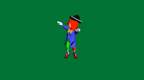 Clown Dance 2 :Looping + Matte Video stock 35716252