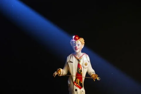 Clown Dark Background studio Stock Photos