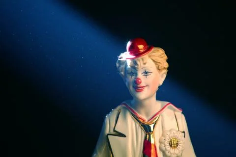 Clown Dark Background studio Stock Photos