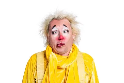Clown with a dull expression on his face Stock Photos