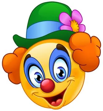 Clown emoticon Stock Illustration