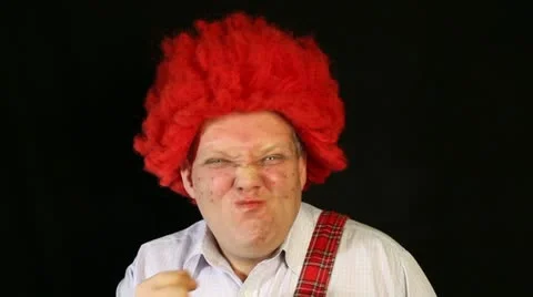 Clown expresses emotions Stock Footage