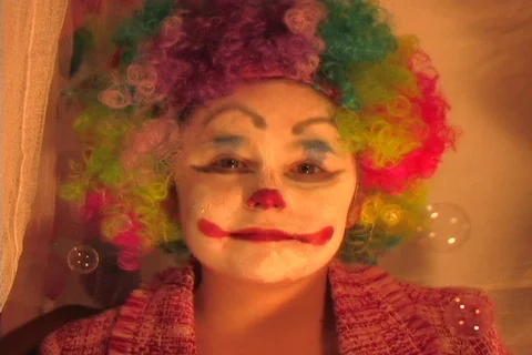 CLOWN FACE CUTIE Stock Footage
